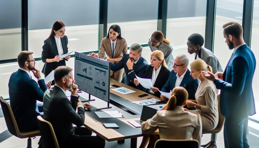 business people evaluating vendors